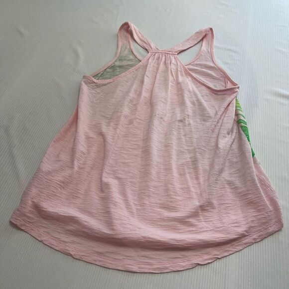 Lilly Pulitzer Gone Coconuts Pink Palm Tank Top Size Small - Picture 5 of 6